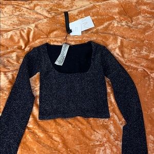 Zara Black glitter long sleeve
